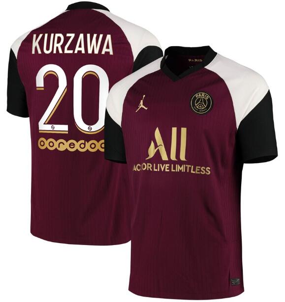 PSG Football Kit Third Soccer Jersey Kurzawa 20 2020/21